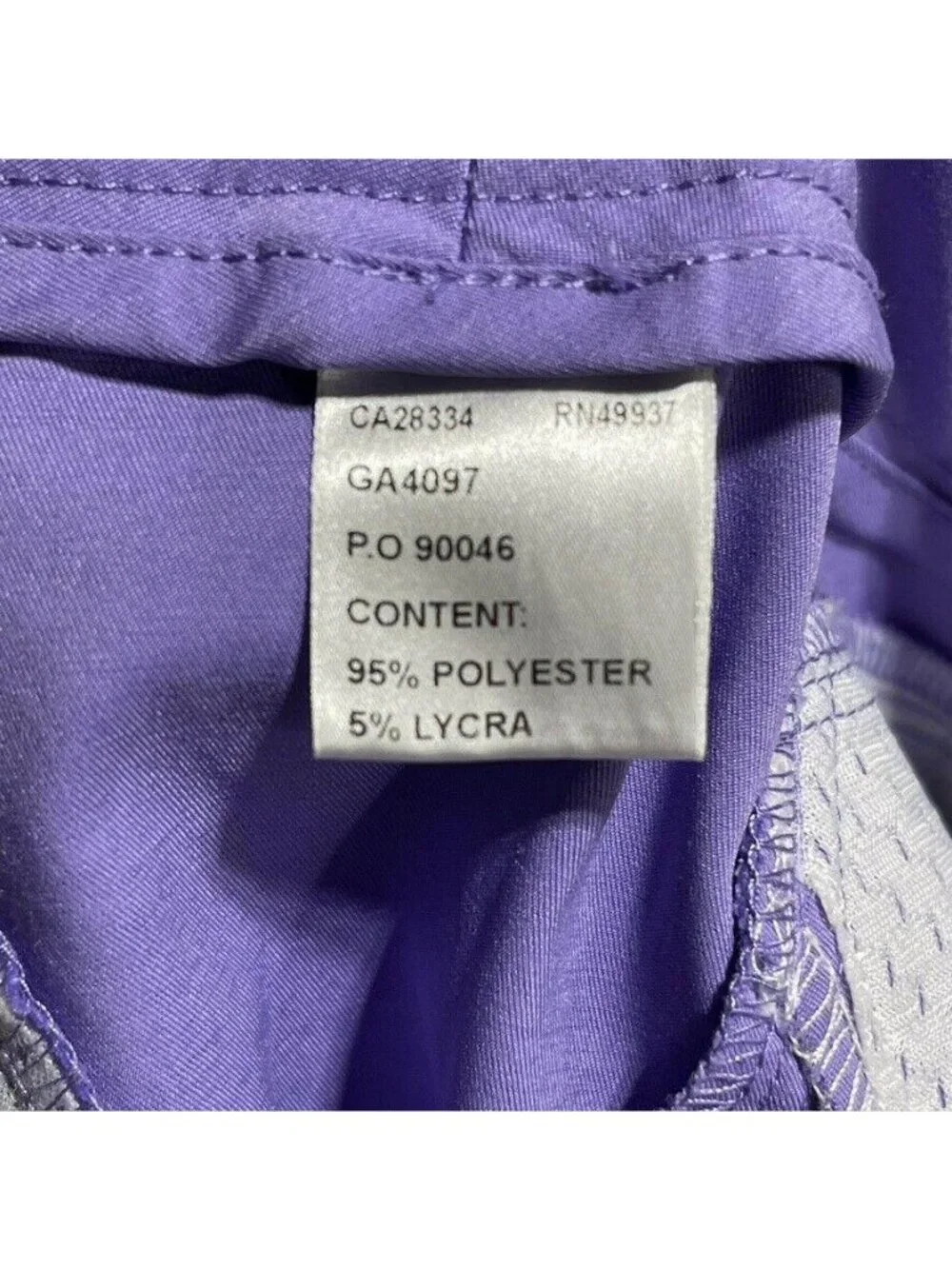 Tail Womens Purple Shorts Size 6 Polyester & Lycra